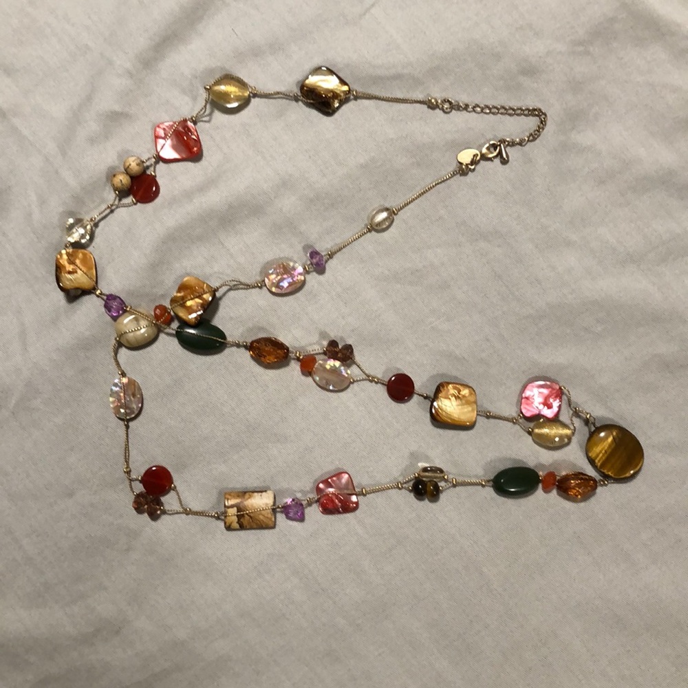 Lia Sophia multicoloured beaded long necklace